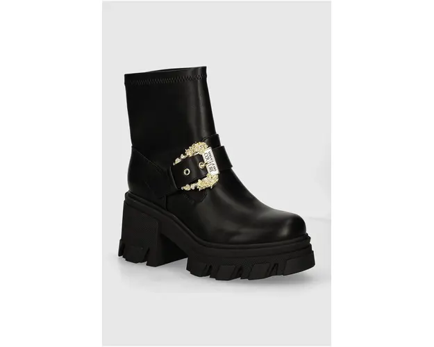 Versace Jeans Couture botine Sophie femei, culoarea negru, cu toc drept, 77VA3S80 71570 899