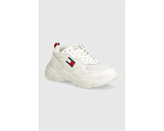 Tommy Jeans sneakers TJW LIGHTWEIGHT HYBRID RUNNER culoarea alb, EN0EN02580