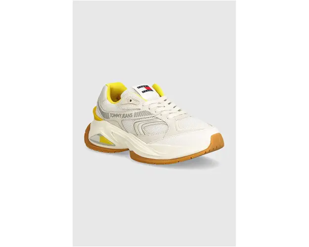 Tommy Jeans sneakers TJW TRENDY RETRO RUNNER culoarea bej, EN0EN02550