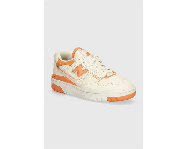 New Balance sneakers din piele 550 culoarea bej, BBW550AJ