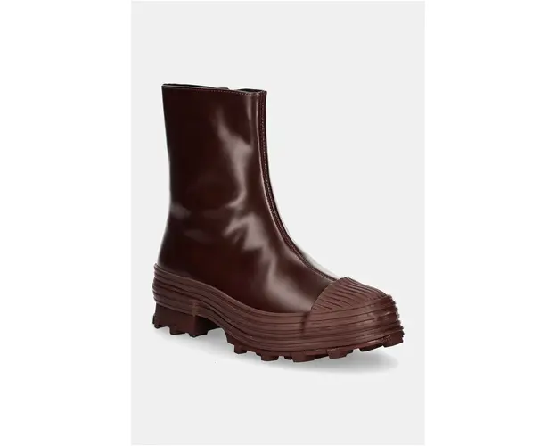 CAMPERLAB botine Traktori femei, culoarea maro, cu toc plat, A700004-010