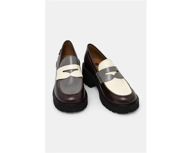 Camper mocasini TWS femei, culoarea maro, cu platforma, K201425-025