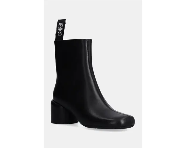 Camper cizme de piele Niki femei, culoarea negru, cu toc drept, K400786-001