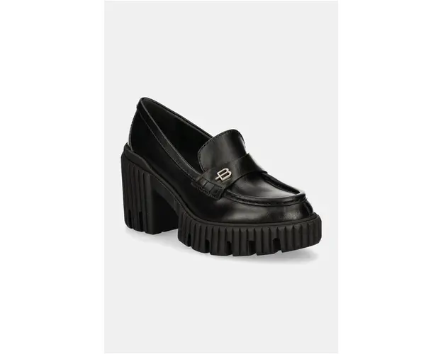 Baldinini pantofi de piele culoarea negru, cu toc drept, D3B300P6VISH