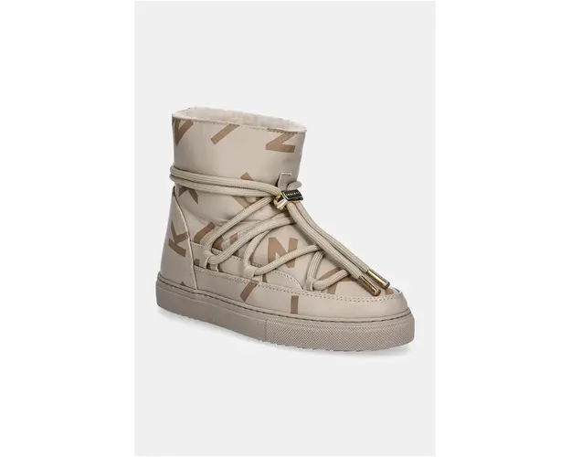 Inuikii bocanci de piele Full Leather Print culoarea bej, 75202-088