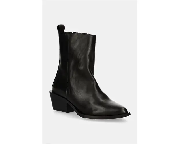 Steve Madden cizme de piele Xylena femei, culoarea negru, cu toc drept, SM11003317
