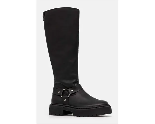 Steve Madden cizme Glimmer femei, culoarea negru, cu toc plat, izolare usoara, SM11003331