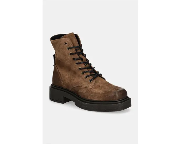 Steve Madden cizme din piele intoarsa Chiney femei, culoarea bej, cu toc plat, SM11003204