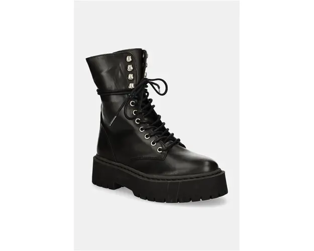 Steve Madden bocanci de piele Skywen femei, culoarea negru, cu platforma, SM11003283