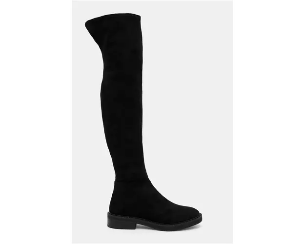 Steve Madden cizme Leza Boots femei, culoarea negru, cu toc plat, SM11003368