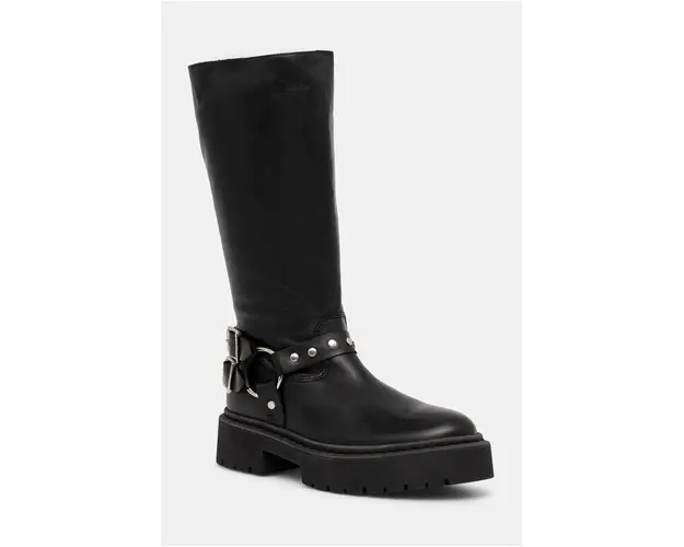 Steve Madden ghete de piele Gayet femei, culoarea negru, cu platforma, SM11003411