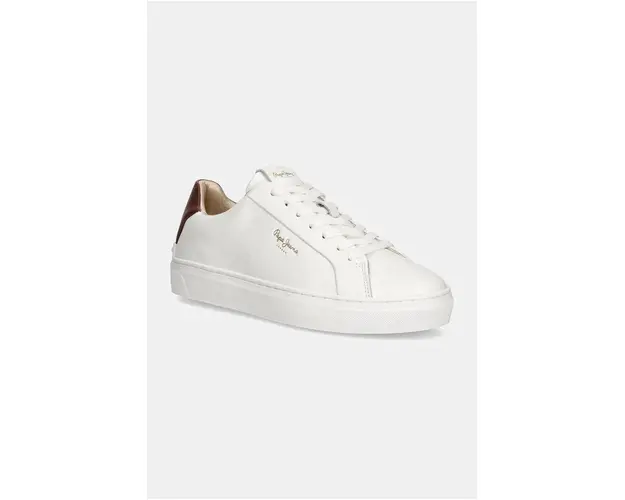 Pepe Jeans sneakers din piele PLS00030 culoarea alb, CAMDEN CURVE W