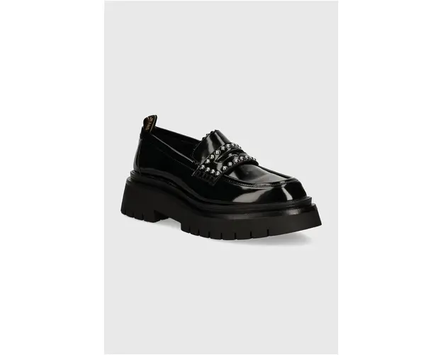 Pepe Jeans mocasini PLS10415 femei, culoarea negru, cu platforma, QUEEN MASK