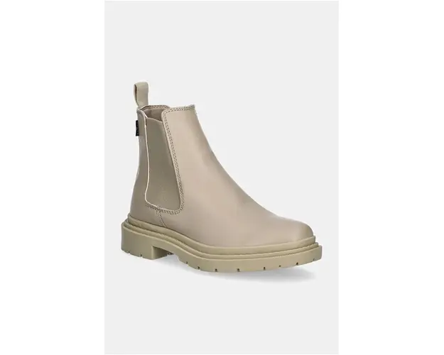 Levi's cizme TROOPER CHELSEA femei, culoarea bej, cu toc plat, D7039-0007
