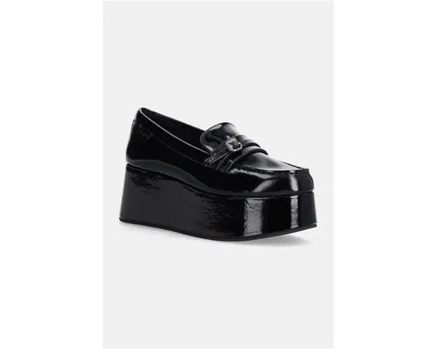 Kurt Geiger London mocasini de piele Mayfair Flatform Loafer femei, culoarea negru, cu platforma, 3518100309