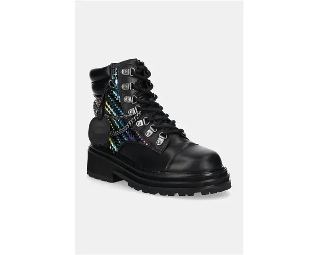 Kurt Geiger London bocanci de piele Chelsea Combat Boot femei, culoarea negru, cu platforma, 3423805019