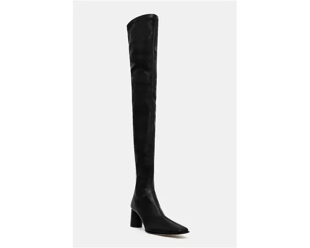 MM6 Maison Margiela cizme femei, culoarea negru, cu toc drept, S66WW0089.P7973