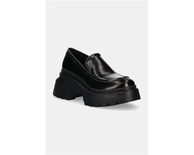 MICHAEL Michael Kors mocasini de piele Shiloh femei, culoarea negru, cu platforma, 40F4SSFP8L.001