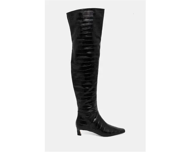 MICHAEL Michael Kors ghete de piele Kosmo femei, culoarea negru, cu toc cui, 40F4CSMB5E.001