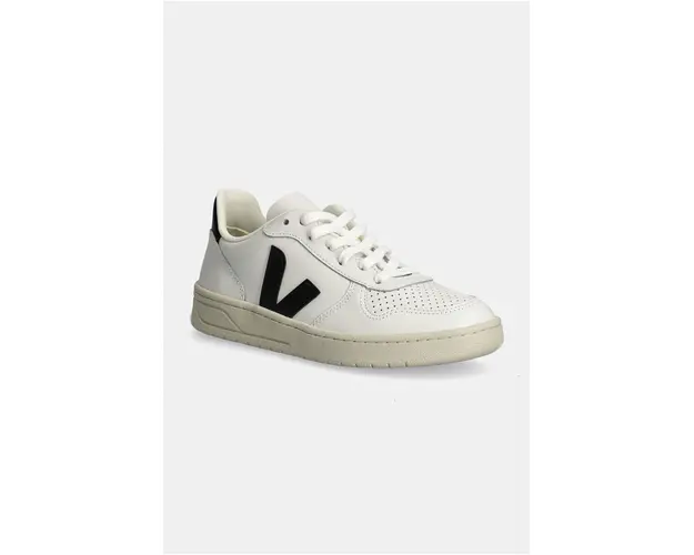 Veja sneakers din piele V-10 culoarea alb, VX0200005A