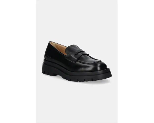Copenhagen mocasini de piele femei, culoarea negru, cu platforma, CPH1012