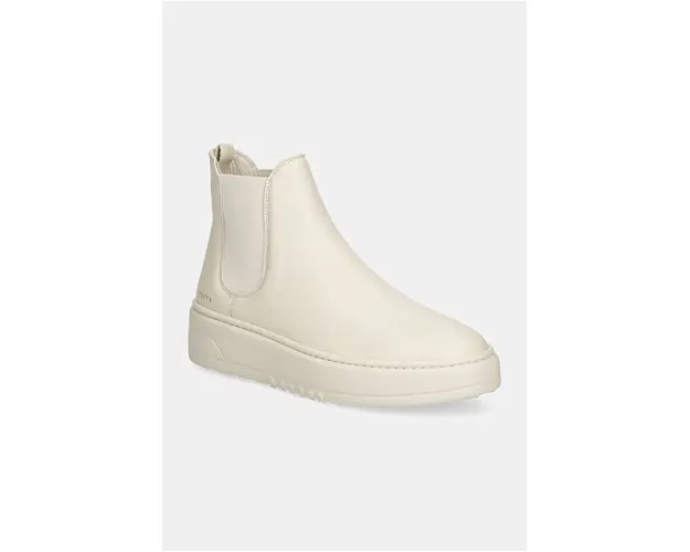 Copenhagen ghete chelsea de piele femei, culoarea bej, cu platforma, CPH91