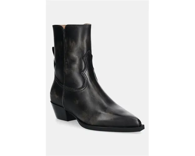 Copenhagen cizme de piele femei, culoarea negru, cu toc drept, CPH219