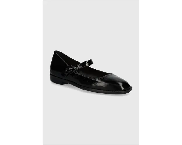 Billi Bi pantofi de piele femei, culoarea negru, cu toc plat, A7437