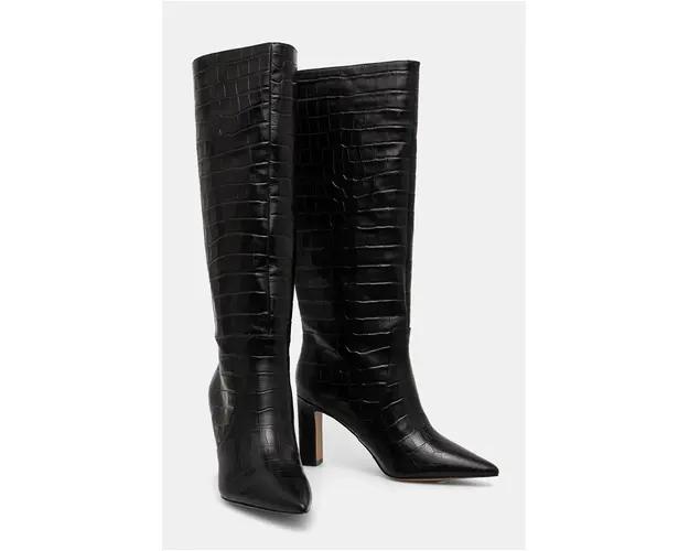 Aldo ghete de piele CADIGODER femei, culoarea negru, cu toc drept, 13838606 CADIGODER