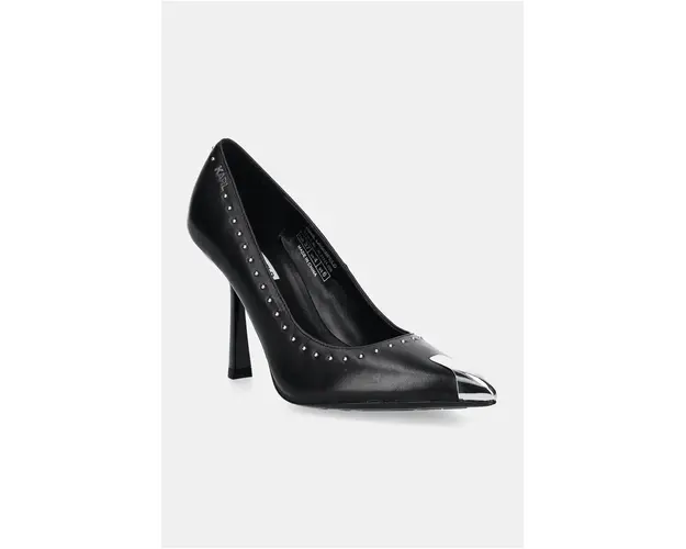 Karl Lagerfeld stilettos de piele PANDARA II culoarea negru, KL31324