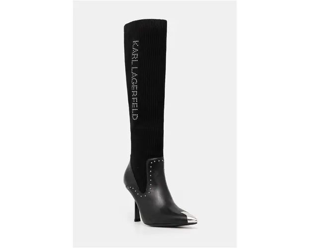 Karl Lagerfeld cizme PANDARA II femei, culoarea negru, cu toc cui, KL31374A