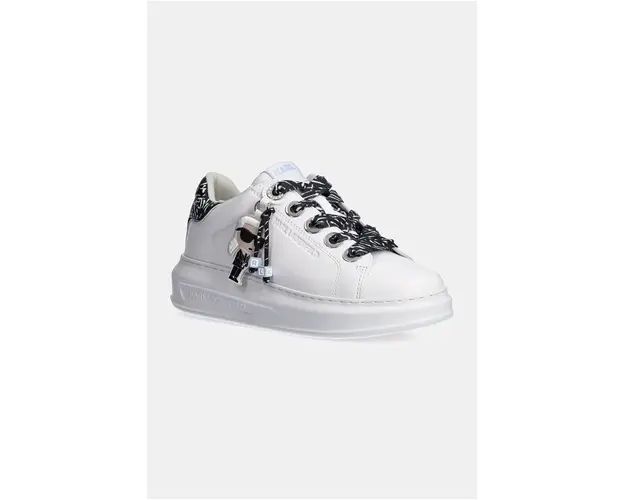 Karl Lagerfeld sneakers din piele KAPRI culoarea alb, KL62574F