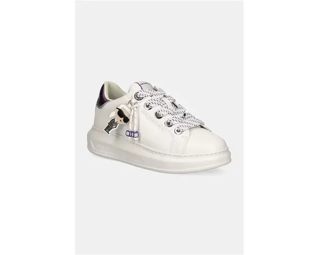 Karl Lagerfeld sneakers din piele KAPRI culoarea alb, KL62574F