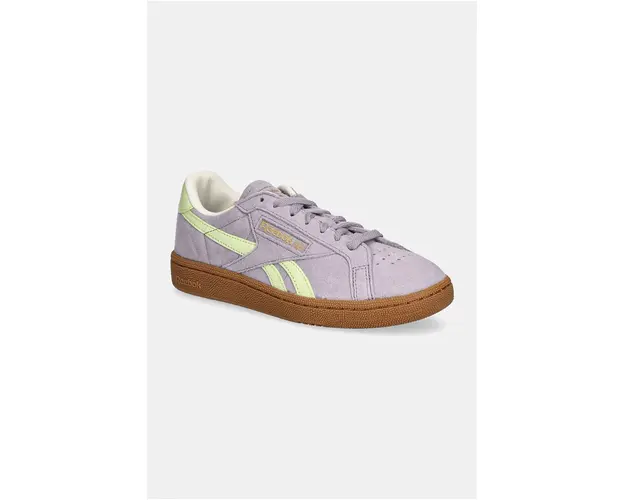 Reebok Classic sneakers din piele intoarsa Club C Grounds Uk culoarea violet, 100207963