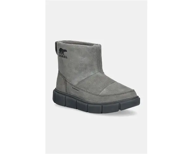 Sorel cizme de zapada din piele intoarsa SOREL EXPLORER III SLIP culoarea gri, 2077971052