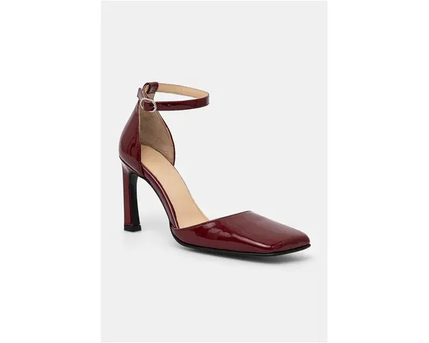 Alohas stilettos de piele Liebe culoarea bordo, S100557-03