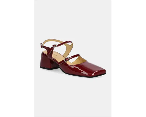 Alohas pumps Withnee culoarea bordo, cu toc drept, cu toc deschis, S100721-03