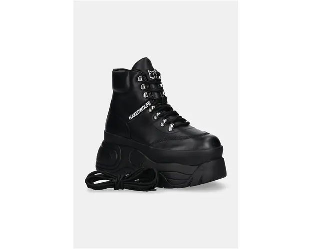 Naked Wolfe ghete de piele Spike femei, culoarea negru, cu platforma, Spike Black