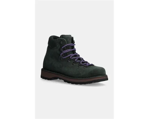 Diemme pantofi de piele intoarsa Roccia Vet femei, culoarea verde, cu toc plat, DI24FWRVW-I01S008DKG