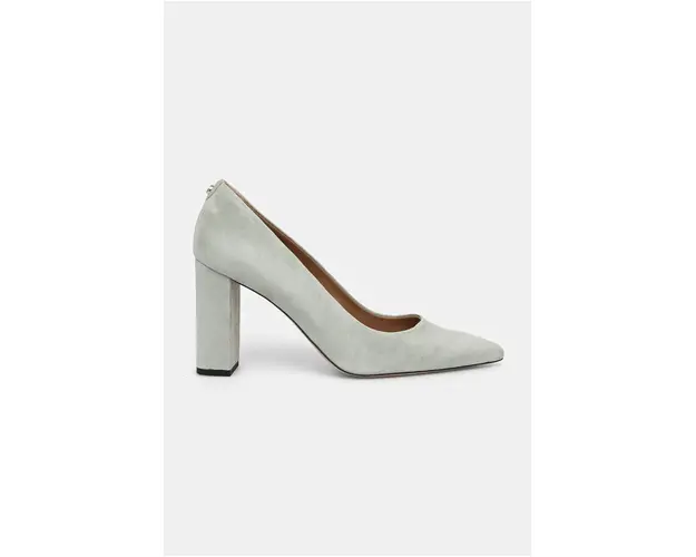 BOSS tocuri din piele intoarsa Janet culoarea verde, cu toc drept, 50503640