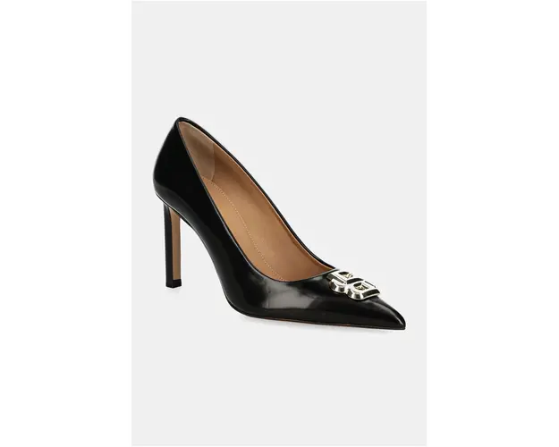 BOSS stilettos de piele Janet culoarea negru, 50529820