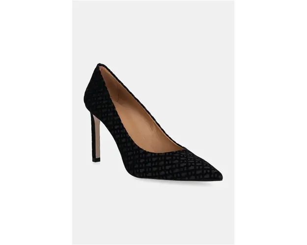 BOSS pantofi cu toc Janet culoarea negru, 50529841