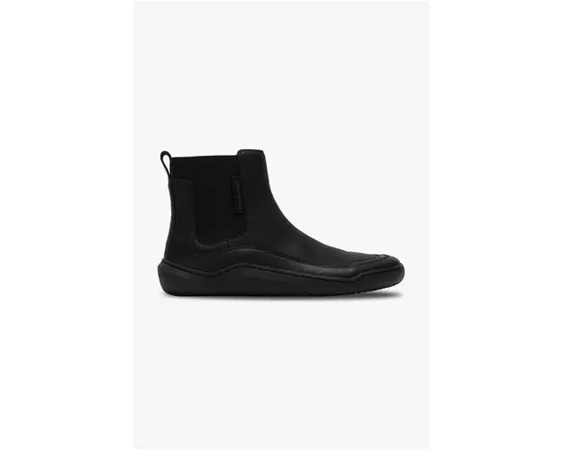 Vivobarefoot botine GOBI CHELSEA femei, culoarea negru, cu toc plat, 201432