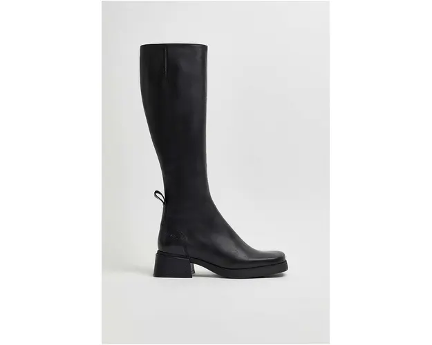 Miista ghete de piele Brunilhda femei, culoarea negru, cu toc drept, E8_3784