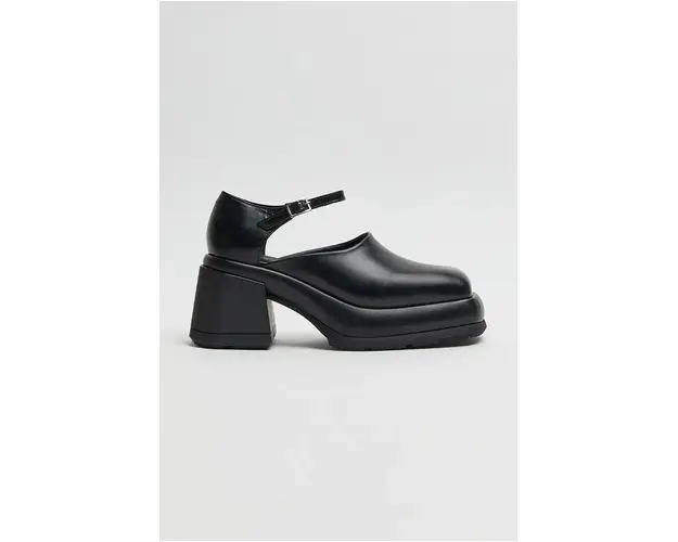 Miista pantofi de piele Coral culoarea negru, cu toc drept, E8_3619