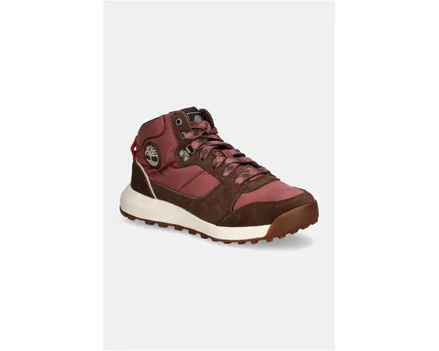 Timberland pantofi Retro Swift High femei, culoarea bordo, cu toc plat, TB0A28DTEKA1
