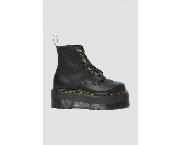 Dr. Martens bocanci de piele Sinclair Max femei, culoarea negru, cu platforma, DM27358001