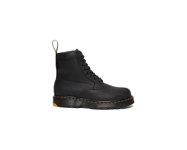 Dr. Martens bocanci de piele 1460 Trinity culoarea negru, cu toc plat, izolat, DM31190001
