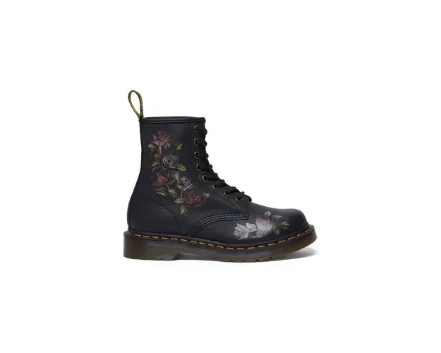 Dr. Martens bocanci de piele 1460 femei, culoarea negru, cu toc plat, DM32070001