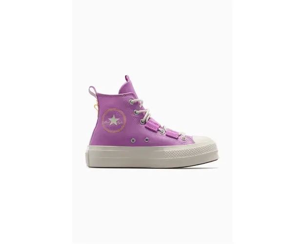 Converse tenisi Chuck Taylor All Star Lift Utility femei, culoarea roz, A07602C